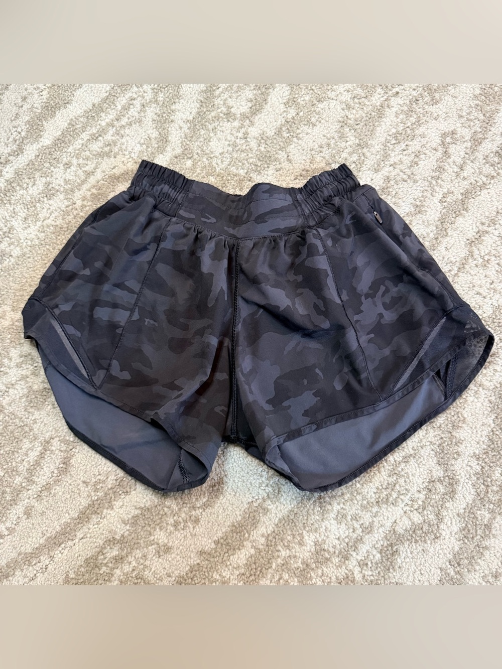 Women’s Black Camo Running Shorts